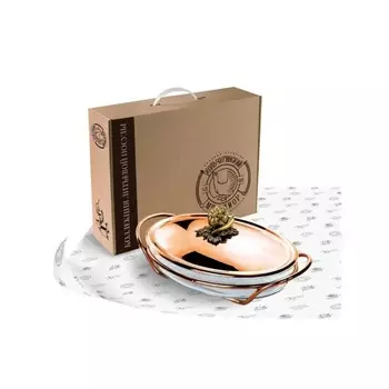 Утятница медная 2,4 л Кольчугинский мельхиор Чеснок