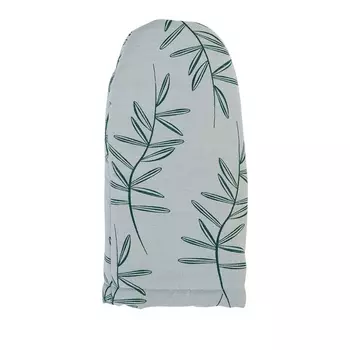 Варежка-прихватка из хлопка с графичным принтом Папоротник 31х15 см