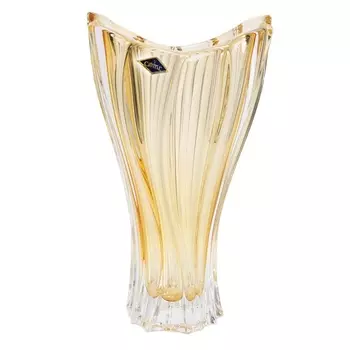 Ваза 32 см Aurum Crystal Plantica Amber