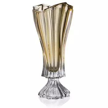 Ваза 40 см Aurum Crystal Plantica Spray Amber