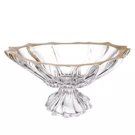 Ваза д/фруктов на ножке Aurum Crystal Plantica