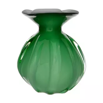 Ваза для цветов 22 см Egermann Opal Zelena Zvlattni