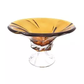 Ваза для фруктов Aurum Crystal Mozart amber