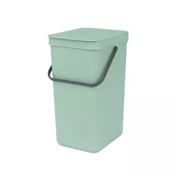 Ведро для мусора 16 л Brabantia Sort & Go мятно-голубой