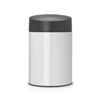 Ведро для мусора с крышкой 5 л Brabantia Slide чёрный-белый
