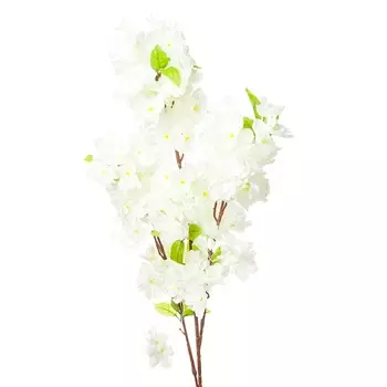 Ветка яблони декоративная 110 см Азалия белый