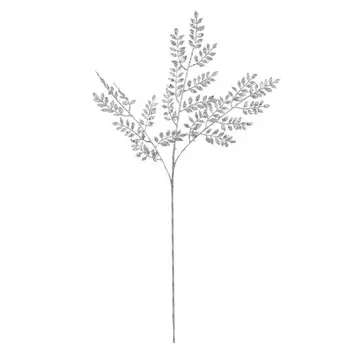Ветка с глиттером 79 см Азалия серебряный