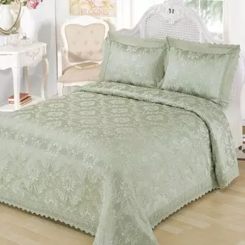 Комплект из покрывала и двух наволочек 240 х 260 см Sofi de Marko Вивиан изумрудный