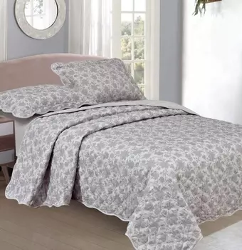 Комплект постельного белья полутораспальный Sofi de Marko Волна Доминика №6 серый