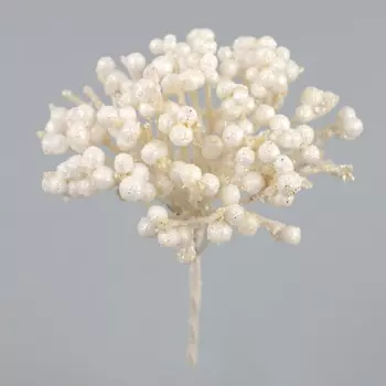 Ягоды декоративные 14 см Азалия белый