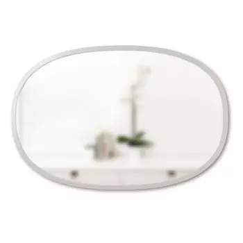 Зеркало овальное 61 х 91 см Umbra Hub серый