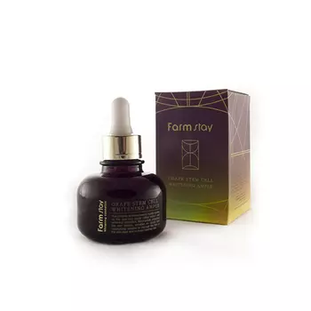 ампульная сыворотка с фито-стволовыми клетками винограда farmstay grape stem cell whitening ampule