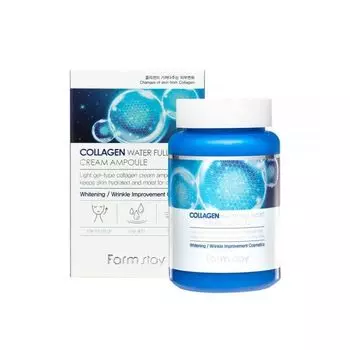 ампульный крем для лица с коллагеном farmstay collagen water full moist cream ampoule