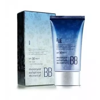 бб-крем минеральный welcos lotus moisture solution mineral bb cream spf30 pa++