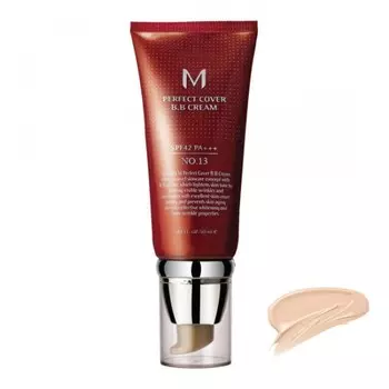 бб крем с высокой степенью покрытия spf42/pa+++ missha m perfect cover bb cream spf42/pa+++
