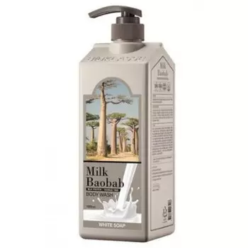 гель для душа с ароматом белого мыла milkbaobab body wash white soap