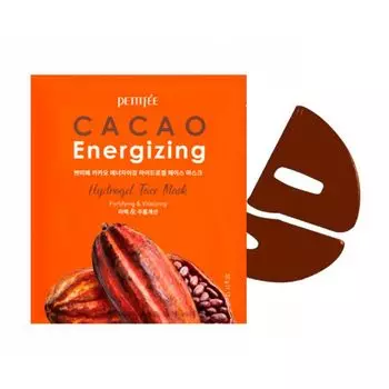 гидрогелевая маска для лица с экстрактом какао petitfee cacao energizing hydrogel face mask