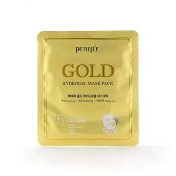 гидрогелевая маска для лица с золотом petitfee gold hydrogel mask pack