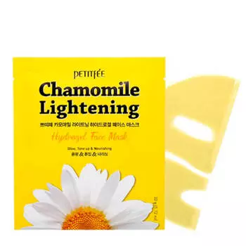 гидрогелевая маска для лица, выравнивающая тон кожи petitfee chamomile lightening hydrogel face mask