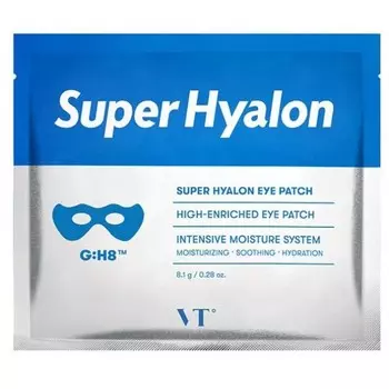 гидрогелевые патчи для глаз с 8 видами гиалуроновой кислоты vt cosmetics super hyalon eye patch