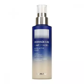 интенсивный тонер с лифтинг-эффектом и фитостволовыми клетками морского укропа farmstay derma cube plant stem cell super active toner