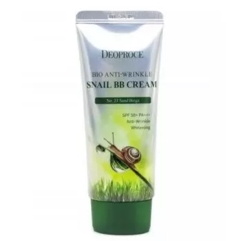 крем бб с муцином улитки deoproce bio anti-wrinkle snail bb spf50 pa+++
