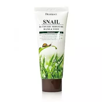 крем для ног и рук с муцином улитки deoproce hand &amp; foot snail recovery