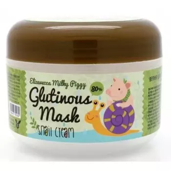 крем-маска с муцином улитки elizavecca glutinous mask 80% snail cream