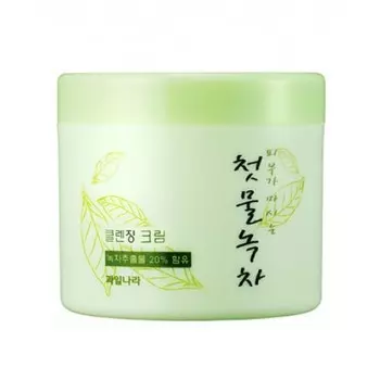 крем очищающий welcos green tea fresh cleansing cream