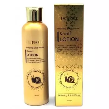 лосьон для лица улиточный deoproce whitening and anti-wrinkle snail lotion