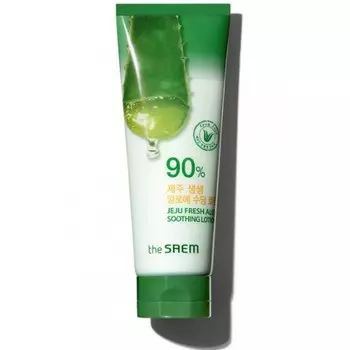лосьон для тела с алоэ the saem jeju fresh aloe soothing lotion 90%