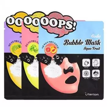 маска для лица berrisom soda bubble mask fruit