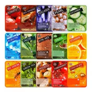 маска для лица тканевая may island real essence mask pack