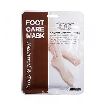 маска для ног увлажняющая anskin natural &amp; pure foot moisture mask