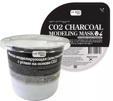 маска моделирующая с углем на основе о2 la miso co2 charcoal modeling mask