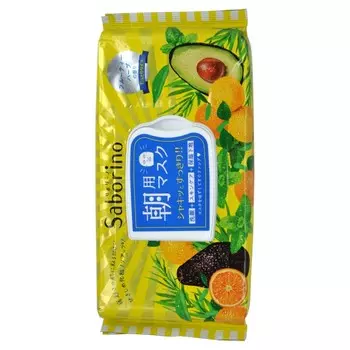 маска-салфетка для утреннего ухода за лицом bcl saborino morning facial sheet mask