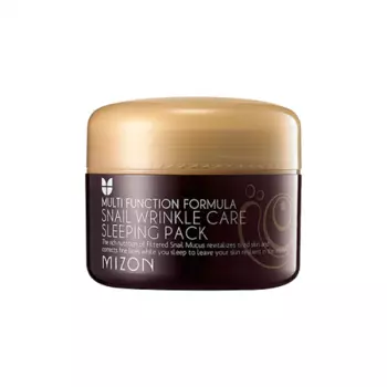 маска улиточная ночная mizon snail wrinkle care sleeping pack