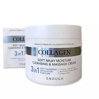 массажный крем с коллагеном enough collagen 3 in 1 cleansing &amp; massage cream
