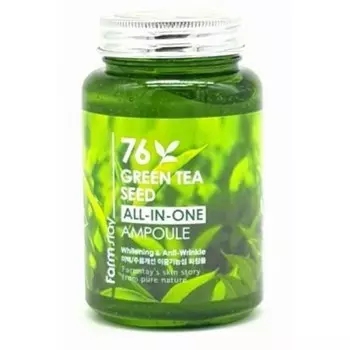 многофункциональная ампульная сыворотка с зеленым чаем farmstay green tea all-in one ampoule