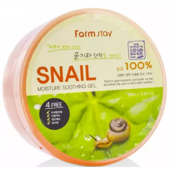 многофункциональный смягчающий гель с экстрактом слизи улитки farmstay moisture soothing gel snail