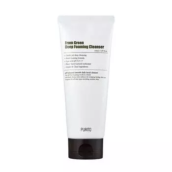 мягкая глубокоочищающая пенка purito from green deep foaming cleanser