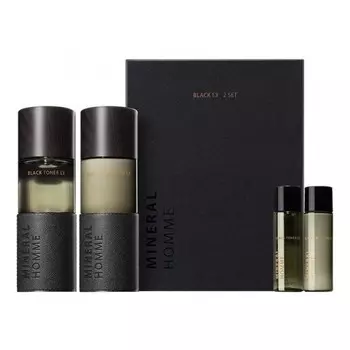 набор для ухода за кожей для мужчин the saem mineral homme black ex 2 set