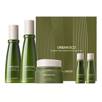 набор интенсивно увлажняющих средств с экстрактом новозеландского льна the saem urban eco harakeke deep moisture skin care 3 set
