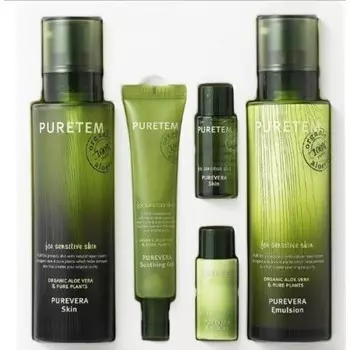 набор с экстрактом алоэ вера welcos puretem purevera 2 items set