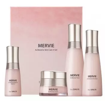 набор средств для лица с пробиотиками the saem mervie actibiome skin care 3 set