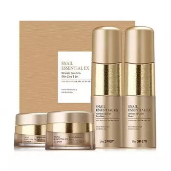 набор уходовый антивозрастной the saem snail essential ex wrinkle solution skin care set