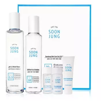 набор уходовый для чувствительной кожи etude house soon jung skin care set (2kinds)