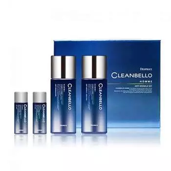набор уходовый мужской антивозрастной deoproce cleanbello homme anti-wrinkle set