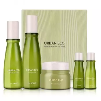 набор уходовый с экстрактом льна the saem urban eco harakeke skin care 3 set