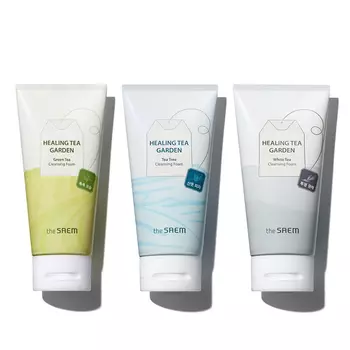 очищающая пенка the saem healing tea garden cleansing foam